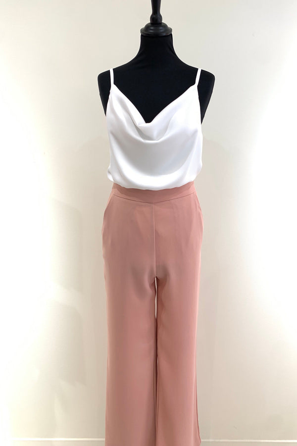 PANTALON GAÏA CRÊPE VIEUX ROSE