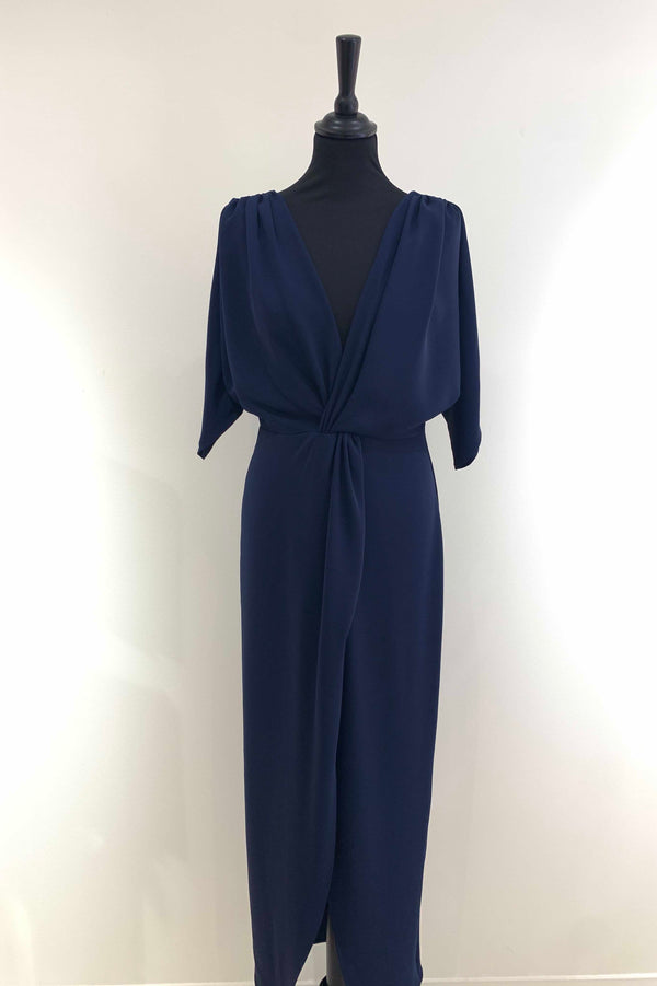 ROBE AMPHITRITE LONGUE BLEU MARINE