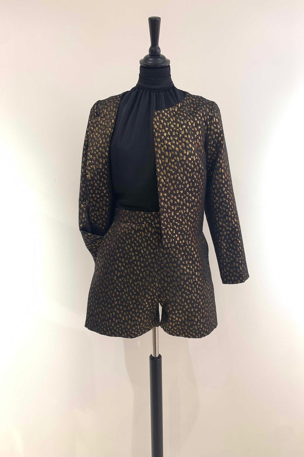 VESTE SEKHMET LEOPARD DORÉ